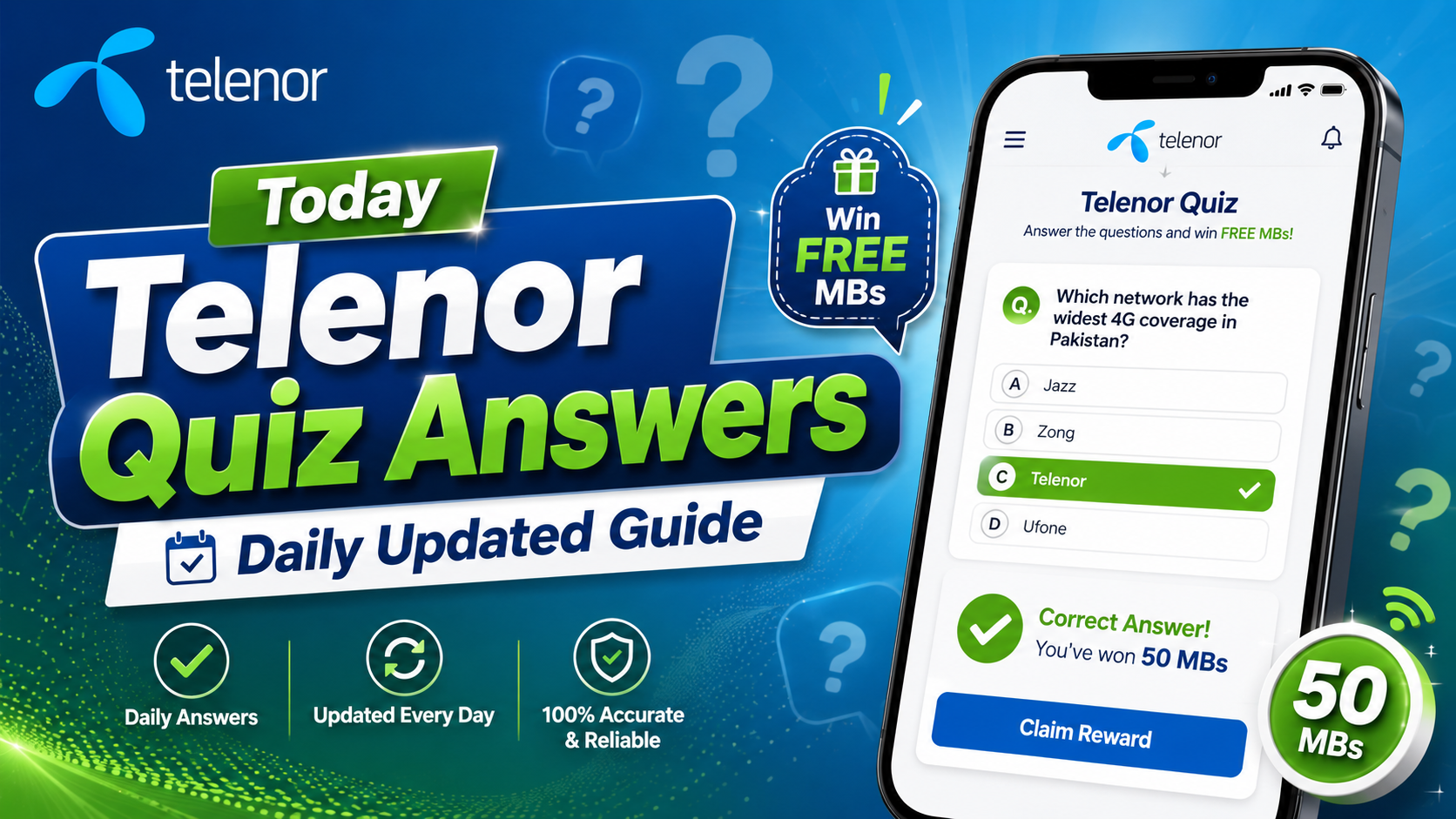 Today Telenor Quiz Answers – Daily Updated Guide