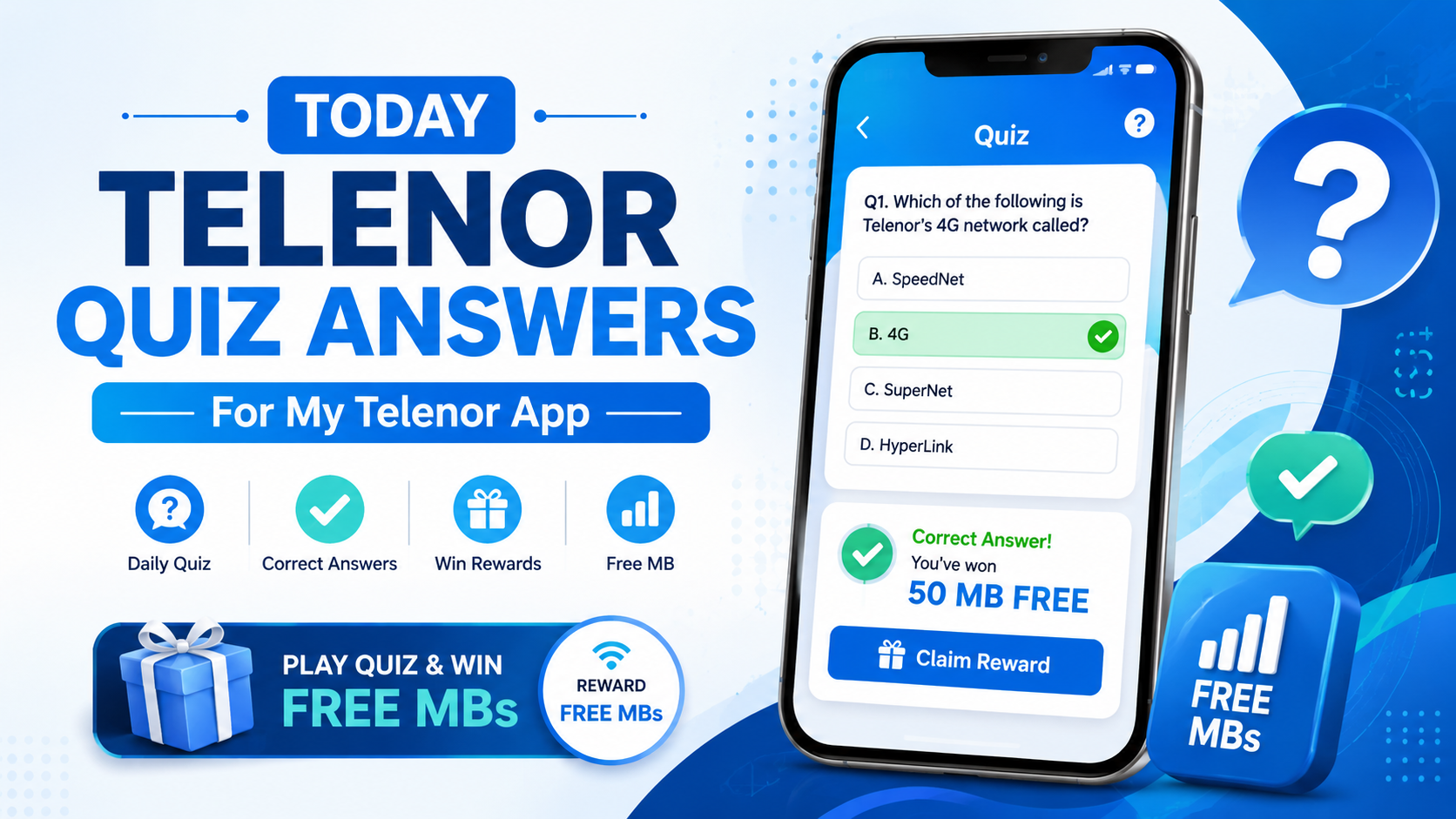Today Telenor Quiz Answers for My Telenor App